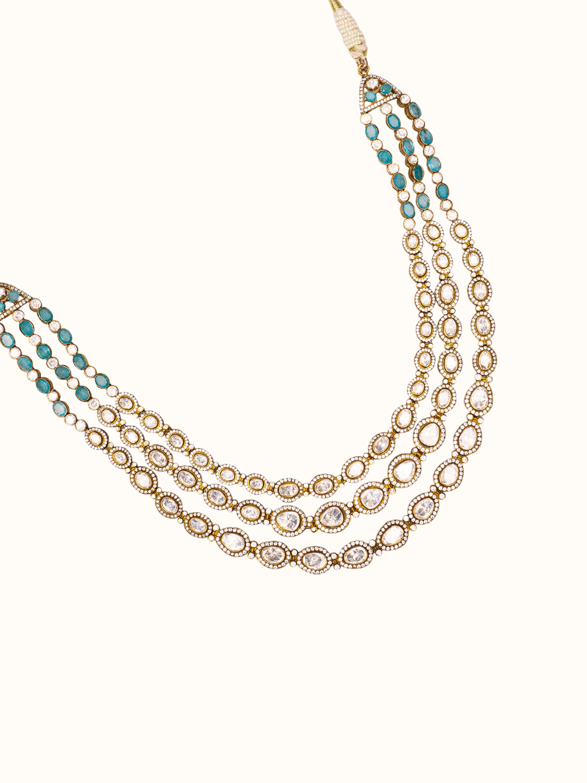 Detail shot of Silver Smithing Long Necklace