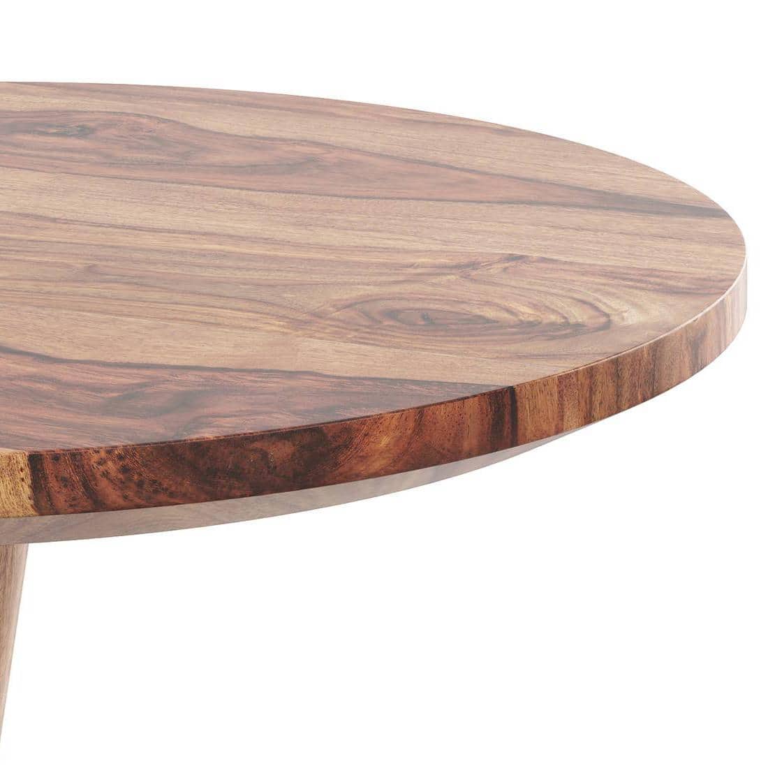 Fabre Solid Wood Side Table in Teak Finish