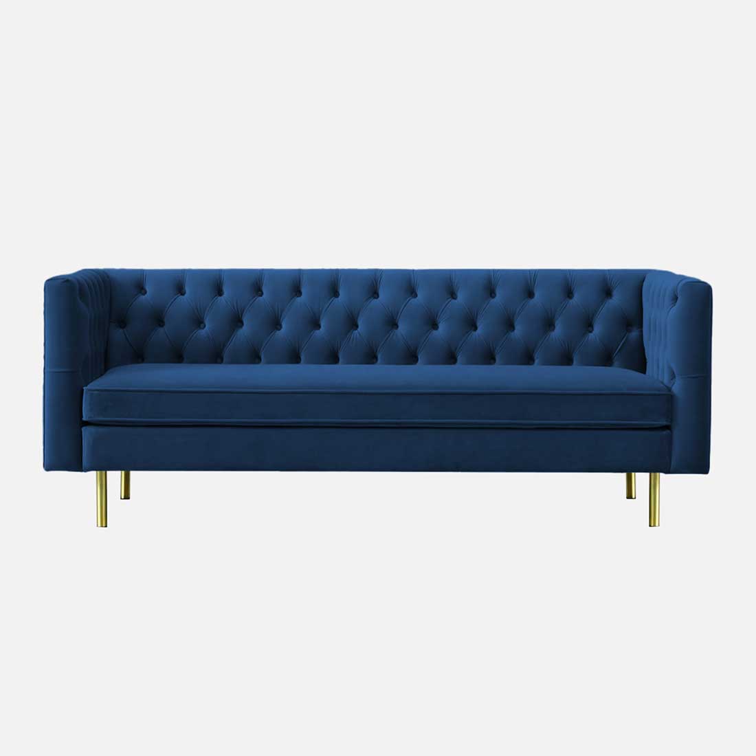 Caraven Fabric Sofa (Navy Blue)