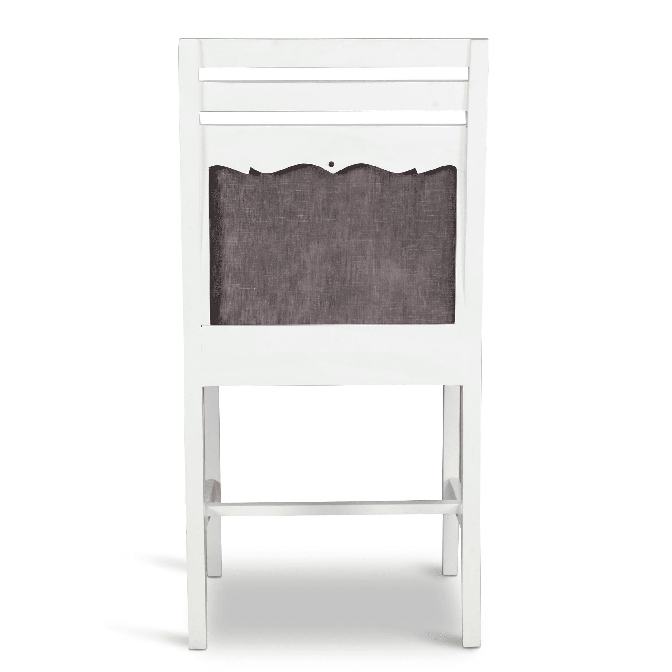 Globally Indian Compact Wooden Dining Table Set For 6 – White Painted Finish With Cushioned Seating