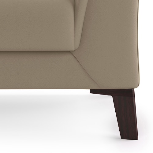 Weston 2 Seater Half Leather Sofa (Cappuccino)