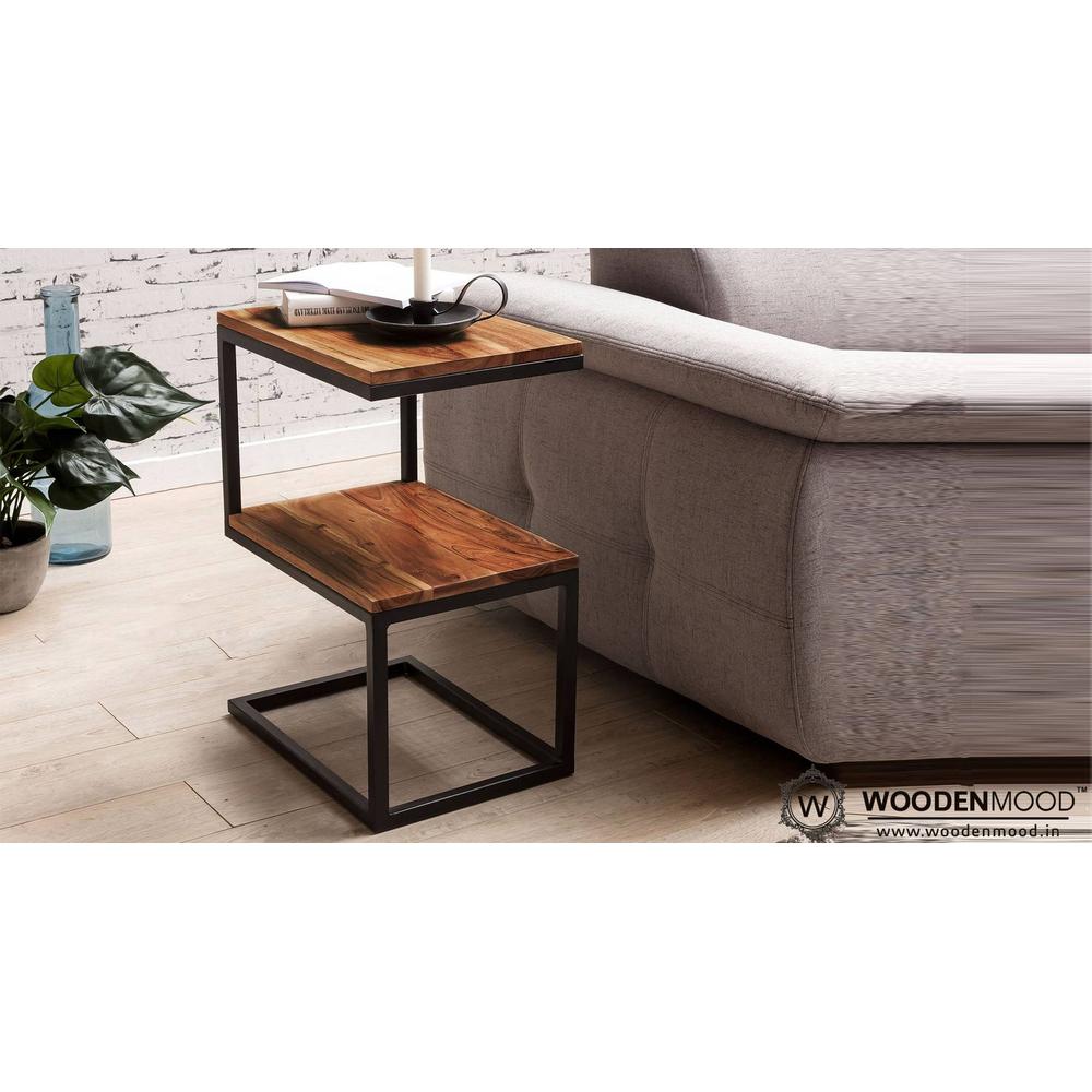 Biren Solid Wood Side Table