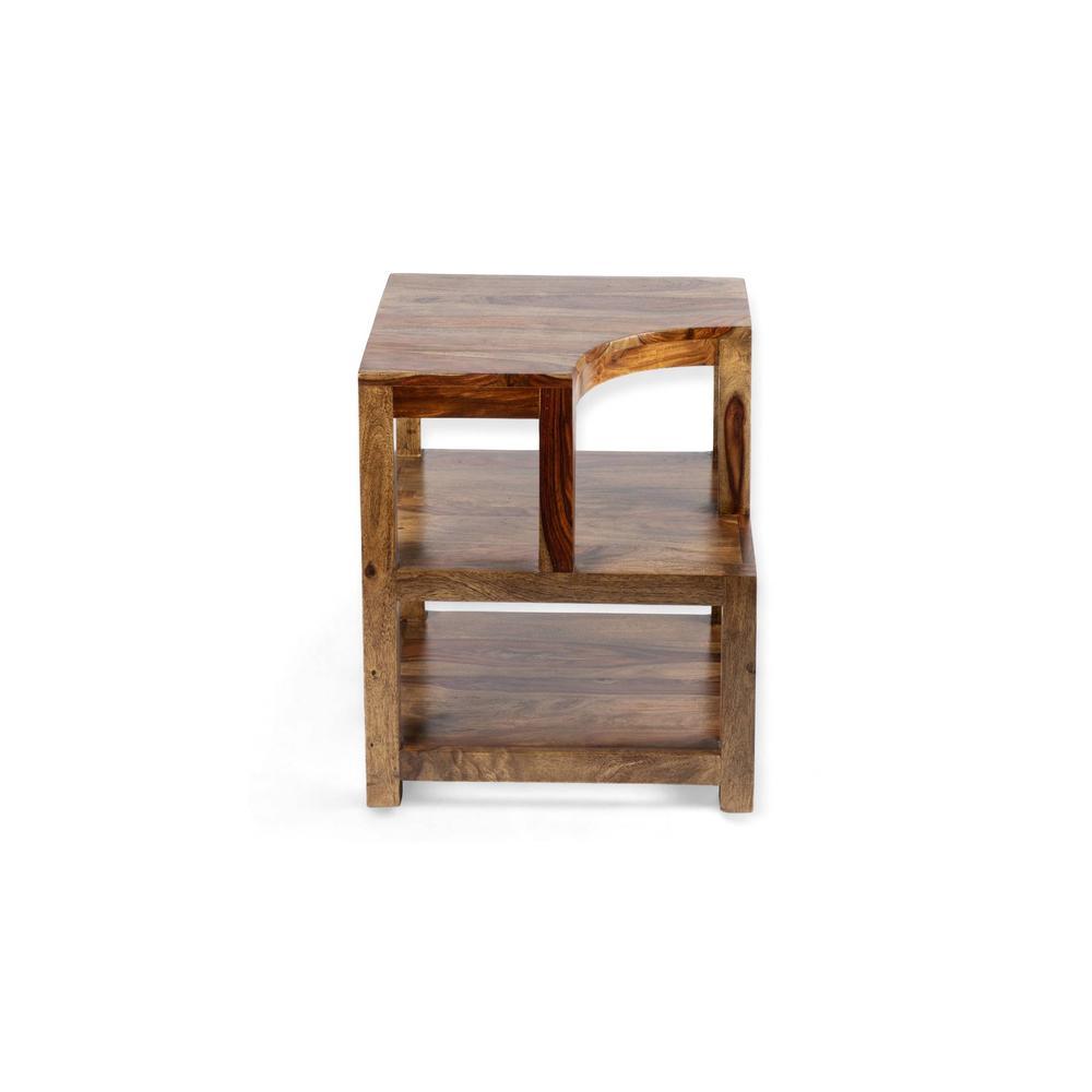 Aural Bedside Table - Teak Finish