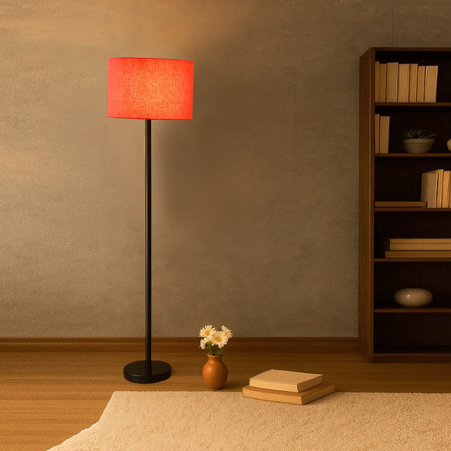Devansh Wood Floor Lamp