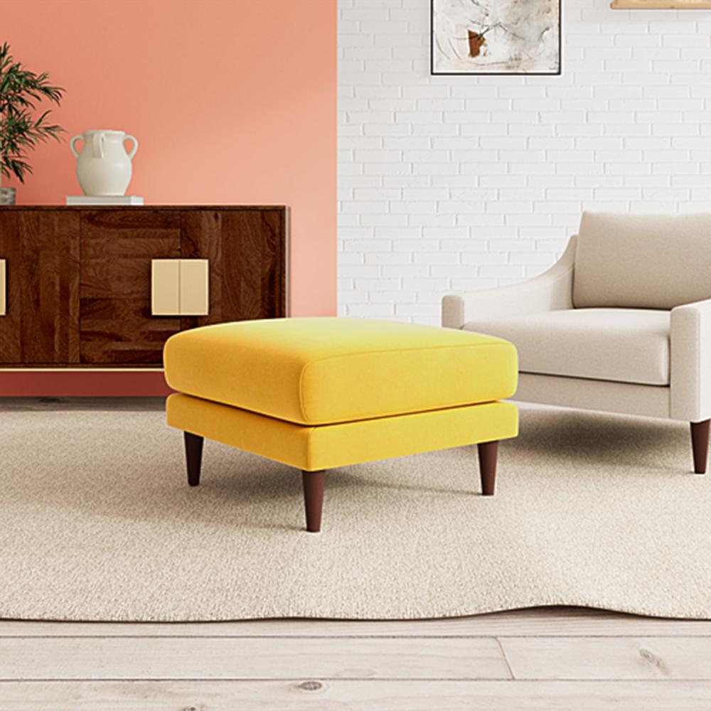 Turin Ottoman Color in Yellow - Home Lifestylez