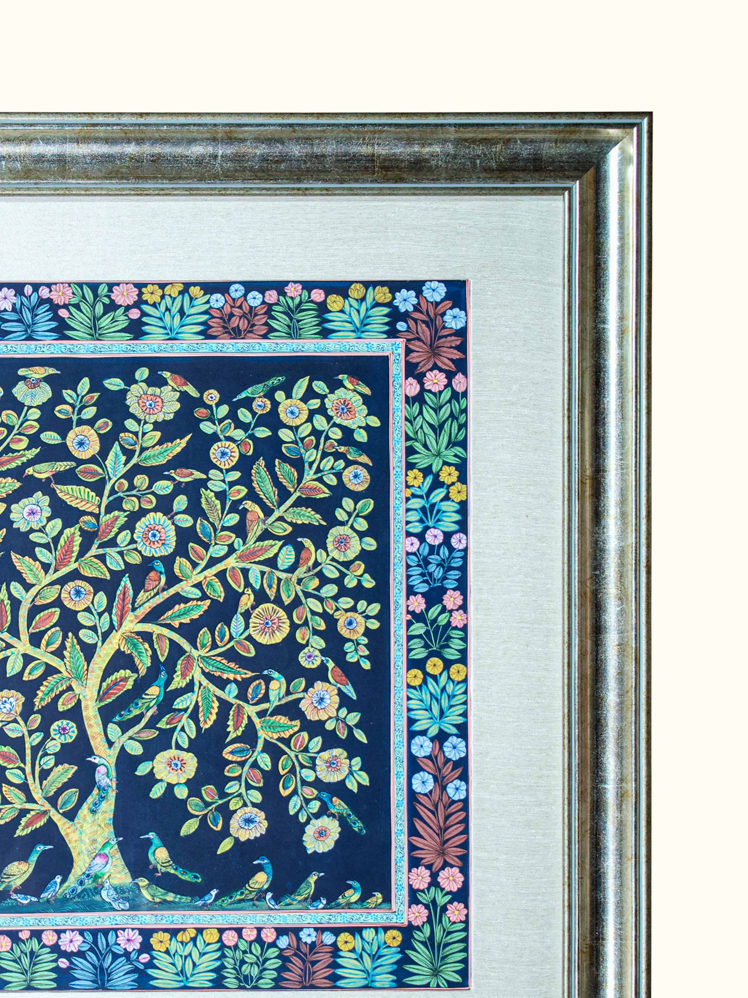 Tree Life Black Miniature Painting