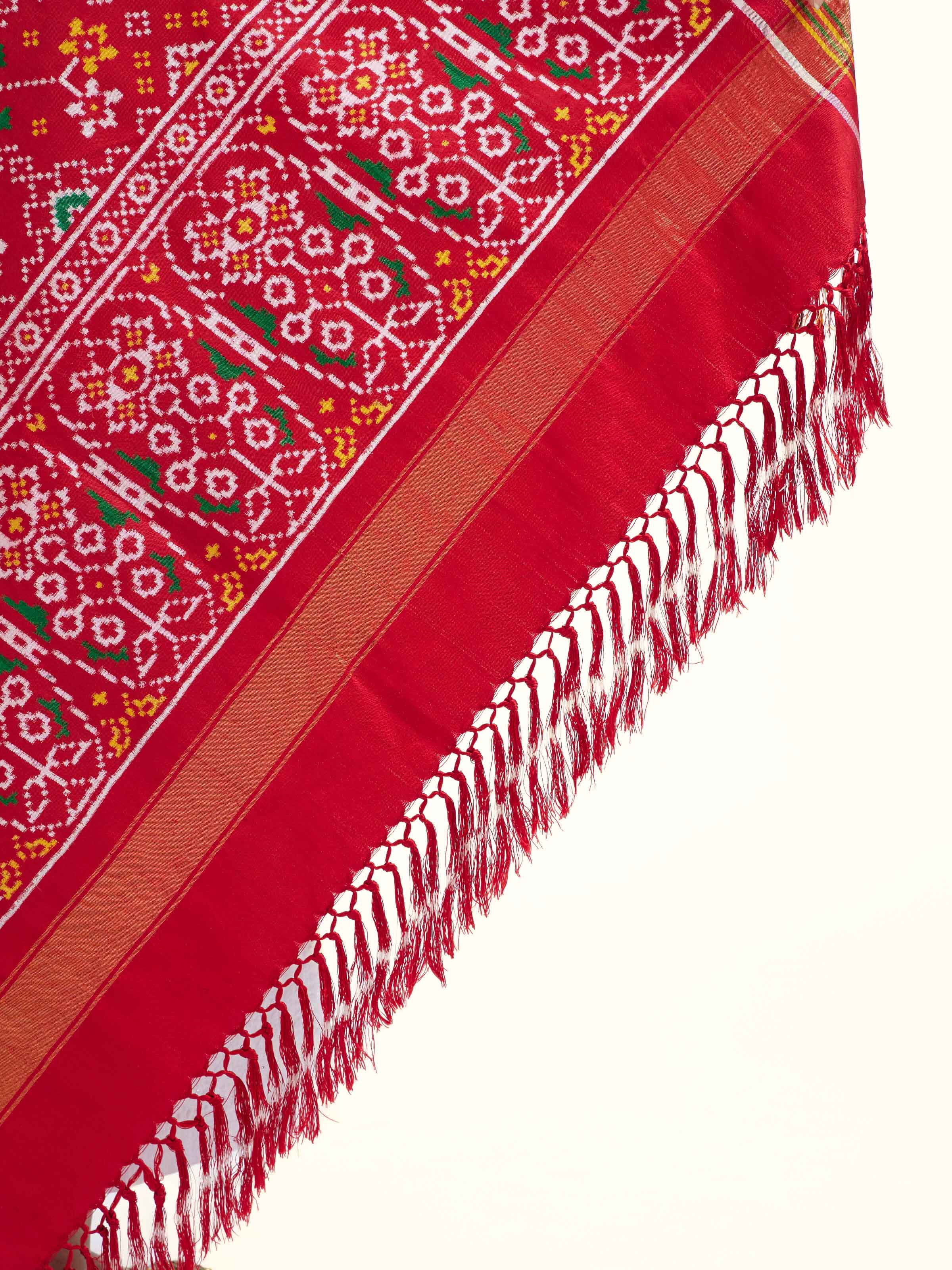 Orange Silk Patola Dupatta