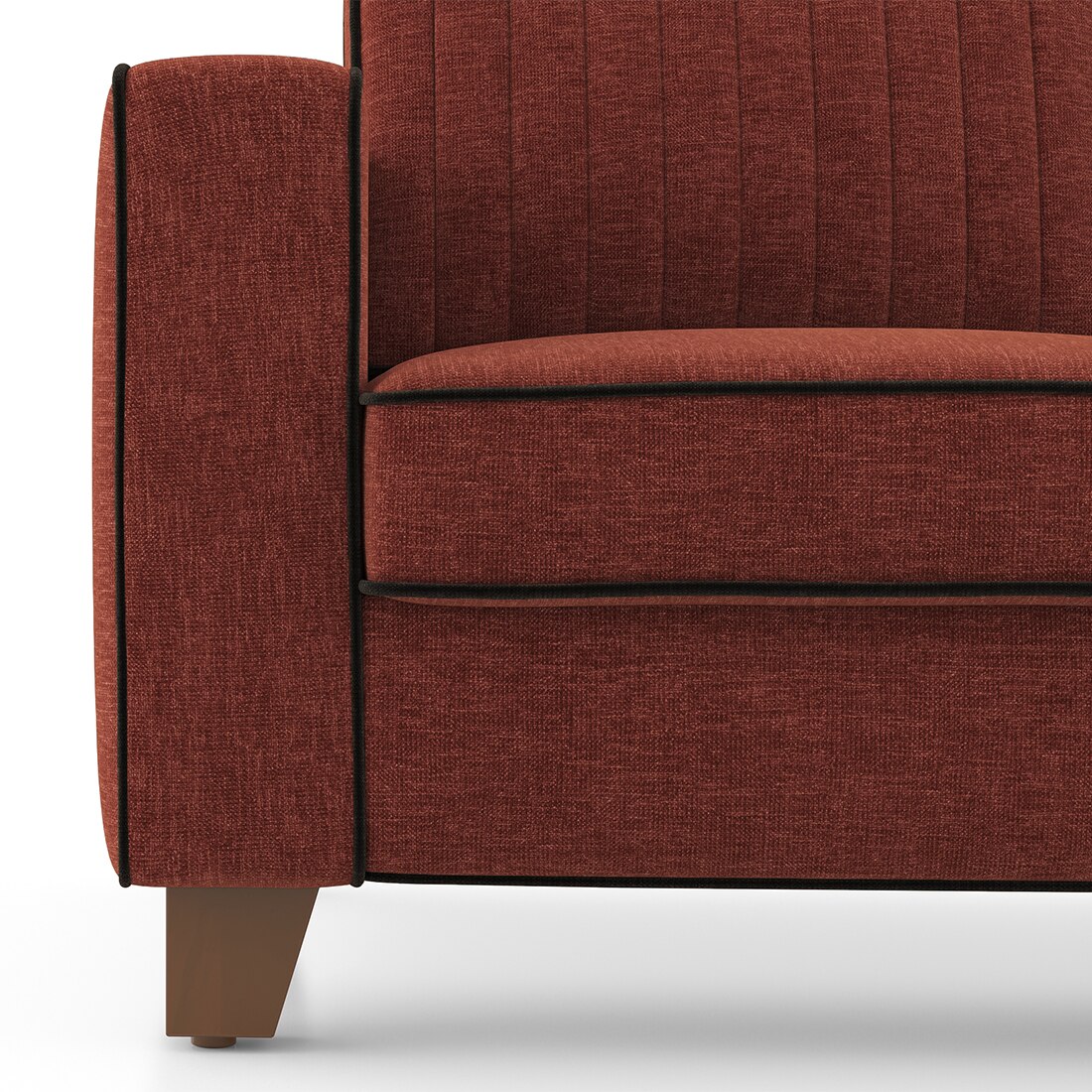 Apollo Neo Sofa (Colour : Dark Coral, Seating Capacity : 3 Seater, Cushion Type : Soft, Back Height : Regular Back)