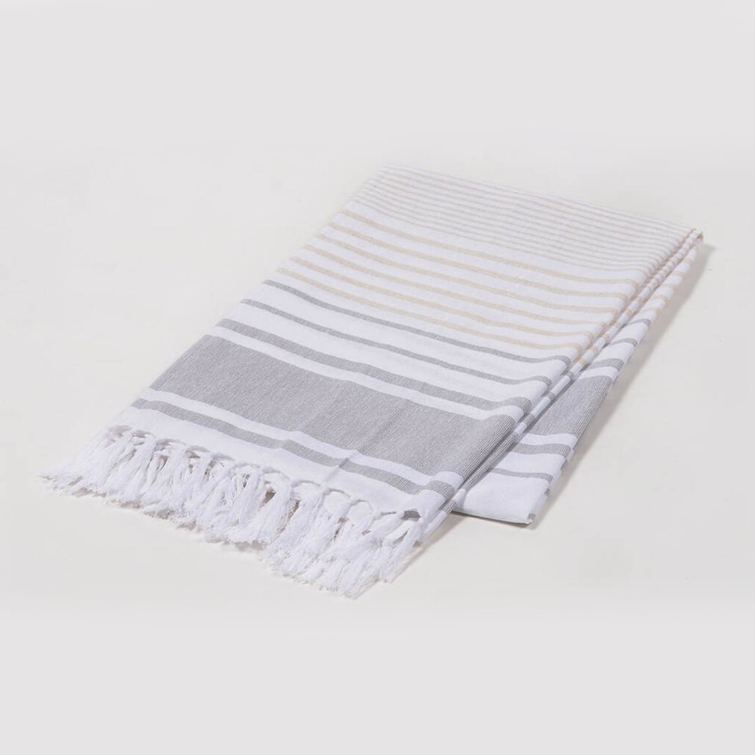 Yarn-dyed Grey Hammam Towel