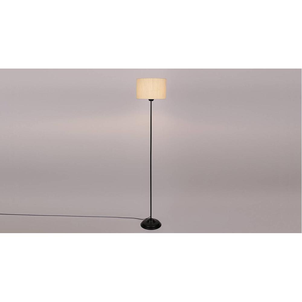 Sawyer Black Cotton Shade Floor Lamp