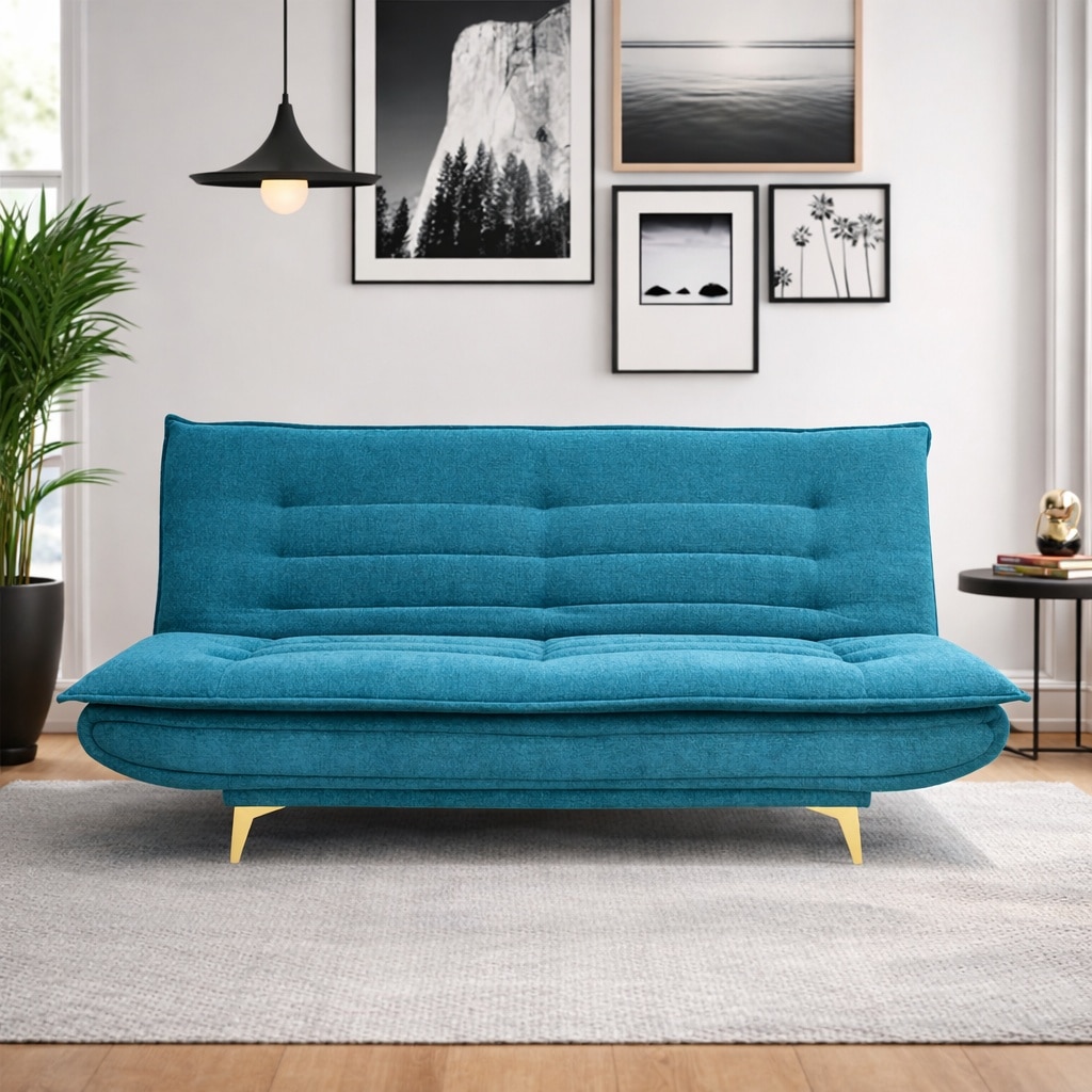 Bliss 3 Seater Sofa Cum Bed In Sea Green Colour