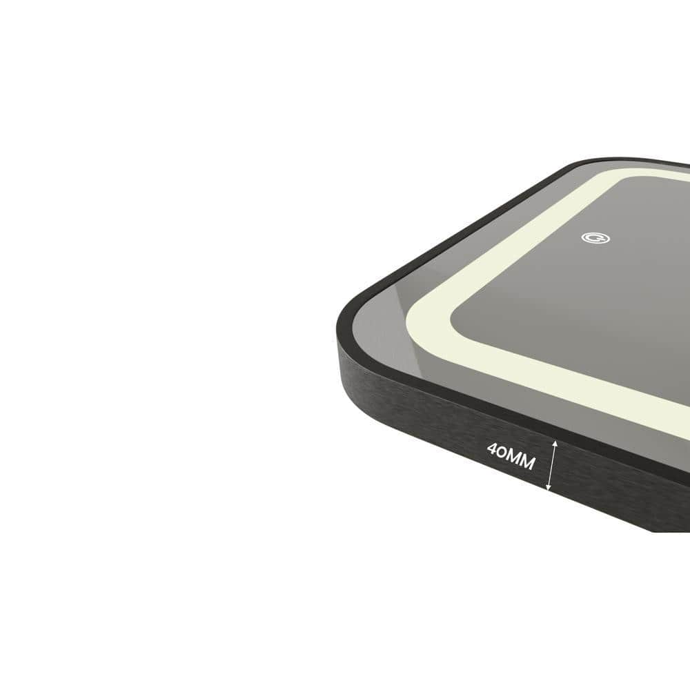 Aluminium LED Rectangular Decorative wall mirror by elegant arts and frames (Mirror size 500X700mm)