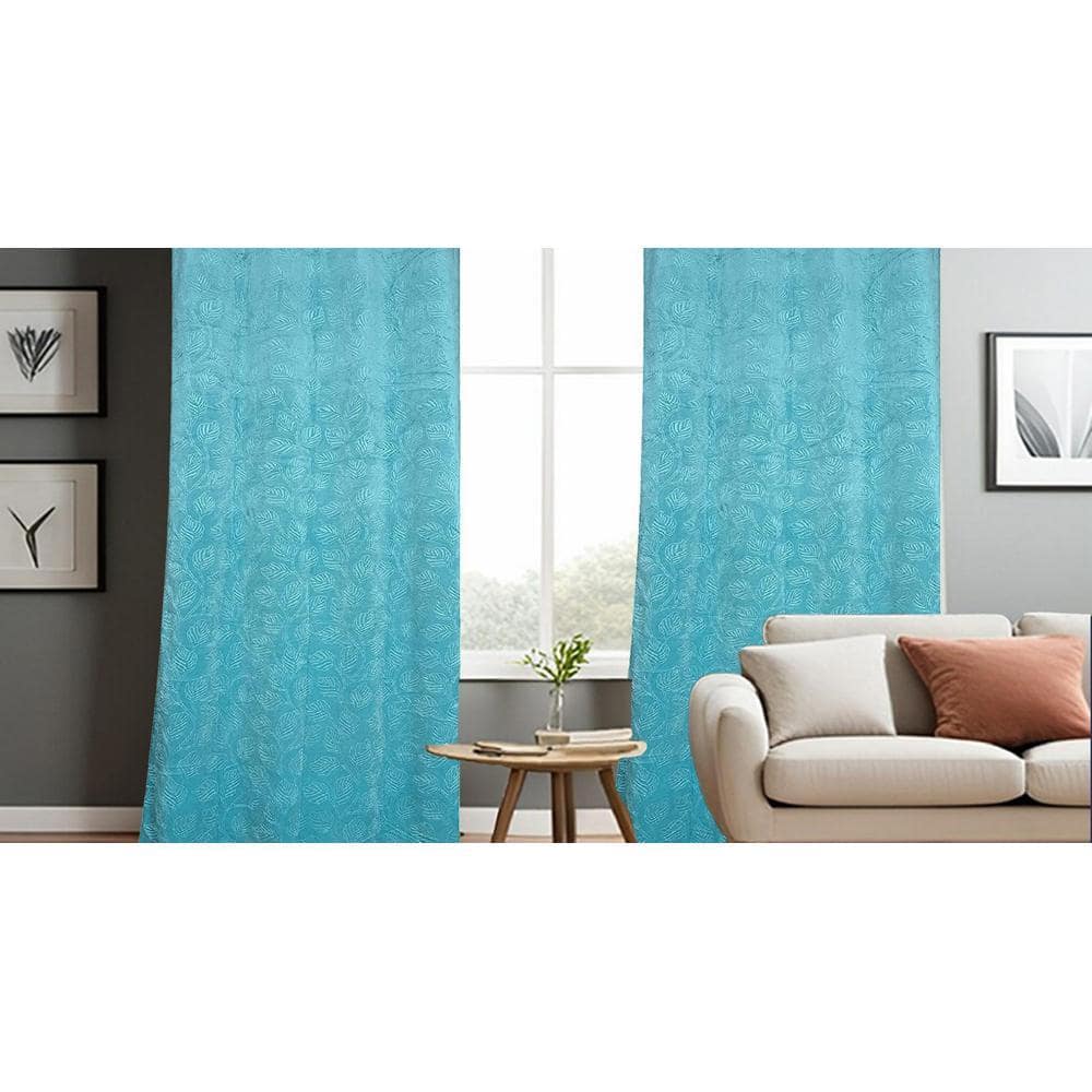 Velvet embo Pack of 2 Blackout Long Door Curtains