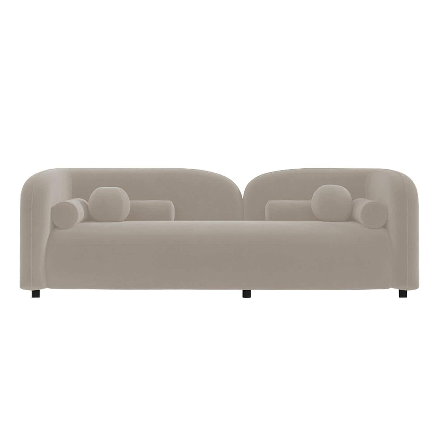Homro Velvet 3 Seater Sofa in Cream Colour