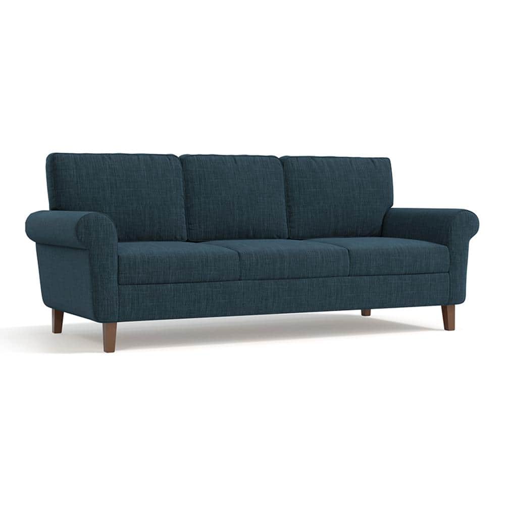 Oxford 3 Seater Fabric Sofa in Indigo Blue Colour