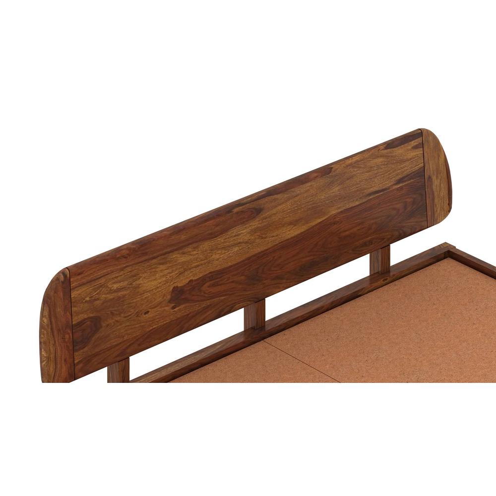 Sleigh Solid Wood Queen Size Storage Bed