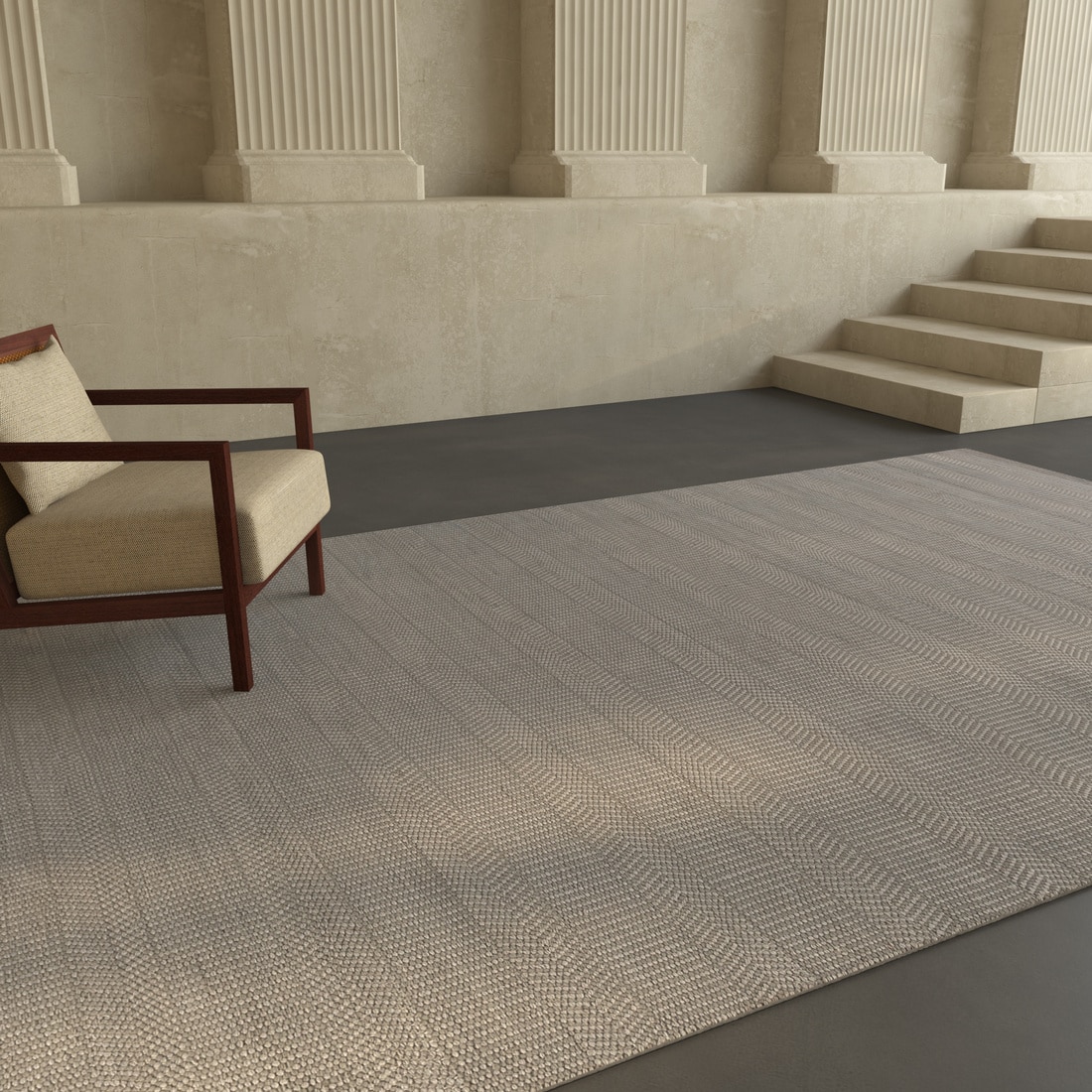 Jaipur Rugs Soft Geometric Grid Wool Viscose Dhurrie Rug Grey 6x9 ft - Jaipur Rugs