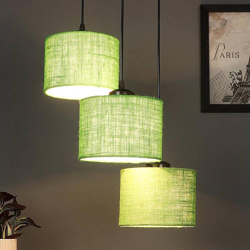 Rhys Green Natural Fiber Cluster Hanging Light