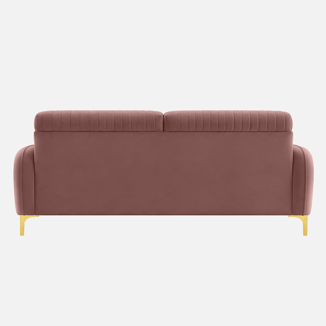 Monly Velvet 3 Seater Sofa Peach Color