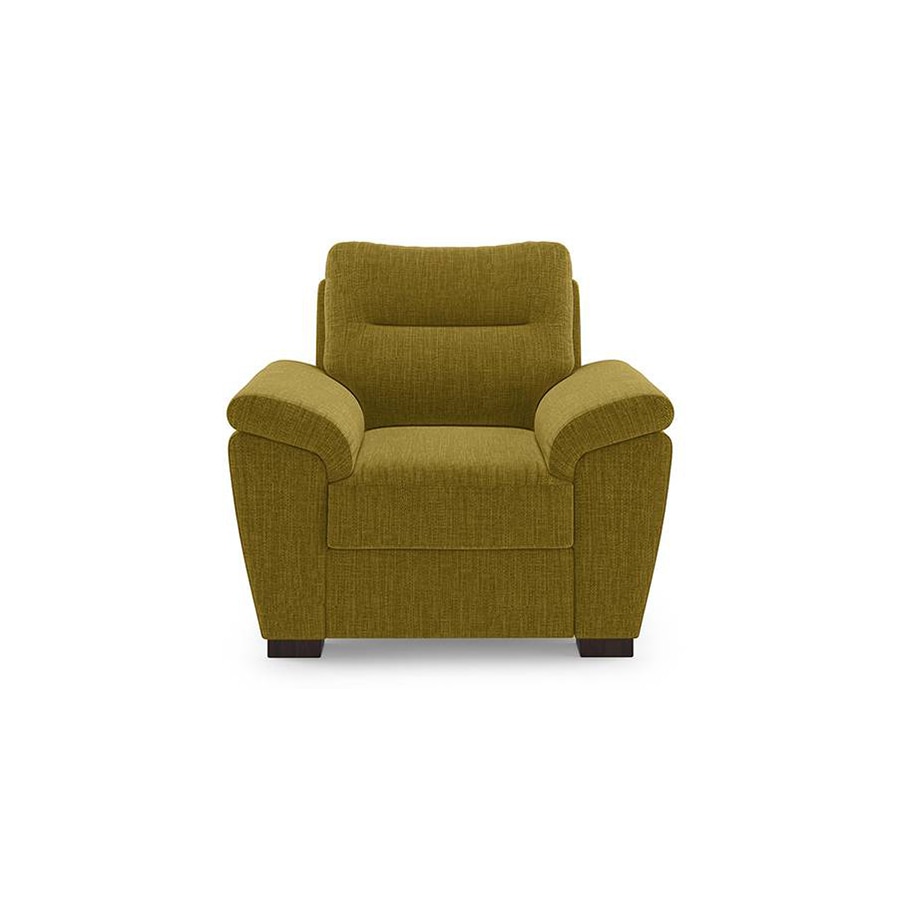 Adelaide Premium 1 Seater Fabric Sofa in Olive Green Colour