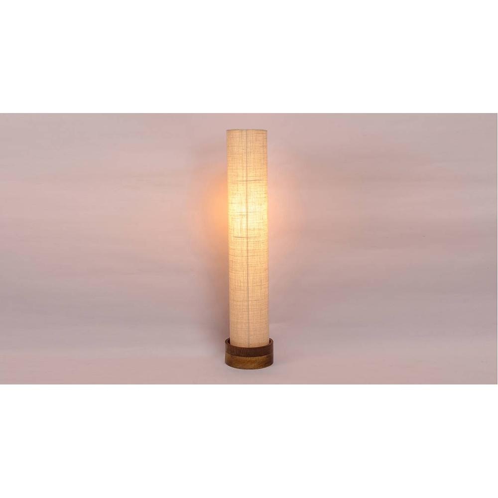 Carman White Cotton Shade Floor Lamp