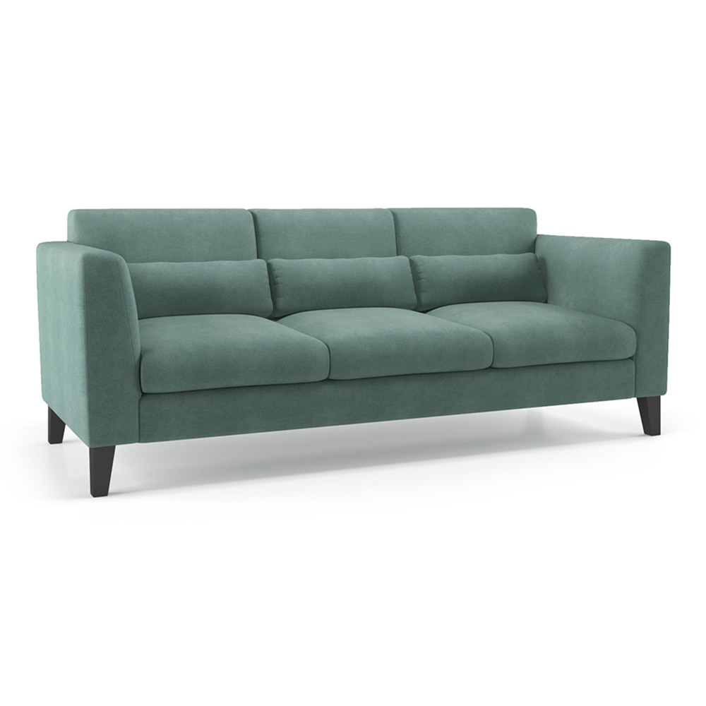 Lewis Sofa Set (Colour : Dusty Turquoise Velvet, Cushion : Hard, Seater : 3+1+1)