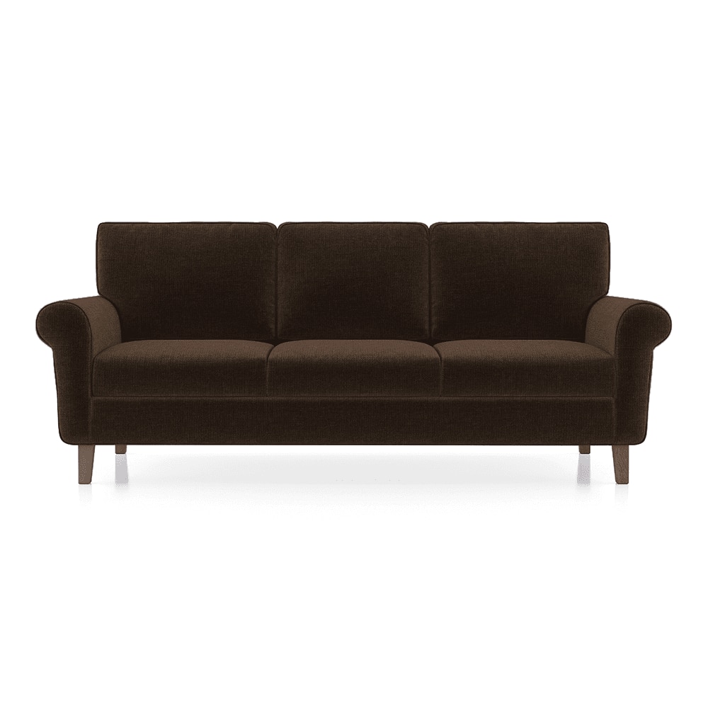 Oxford 3 Seater Fabric Sofa in Dark Earth Colour