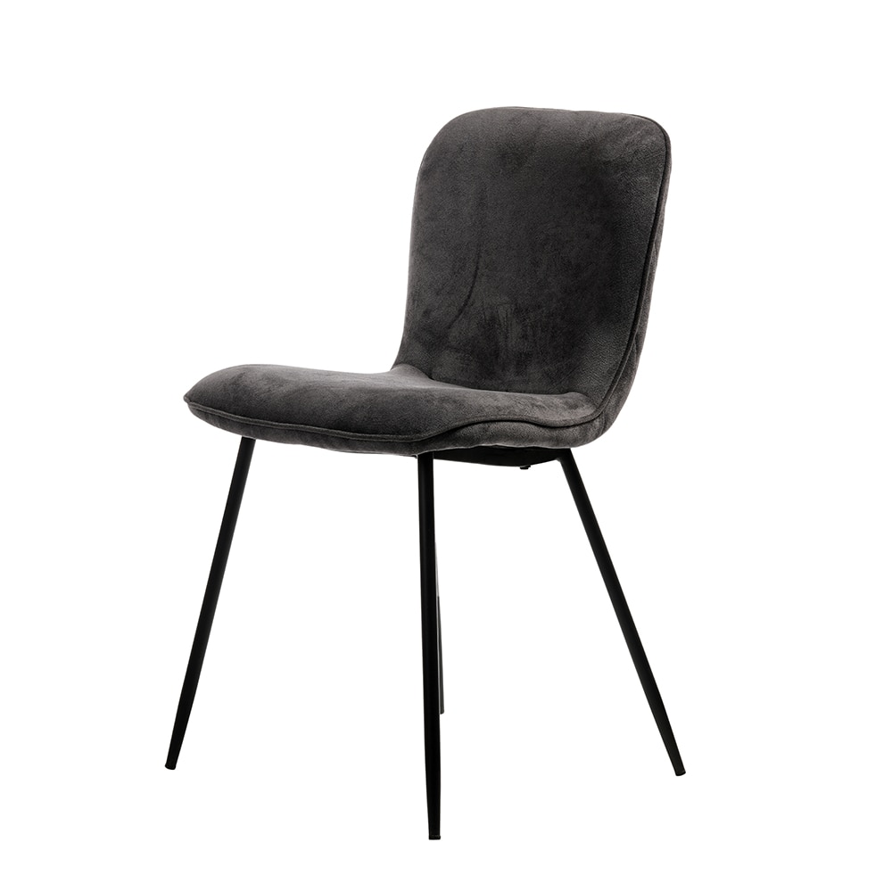 Pine Fabric Dining Chair in Grey Colour