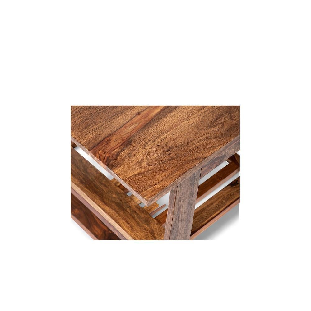Alison Sheesham Wood Coffee Table In Teak Finish