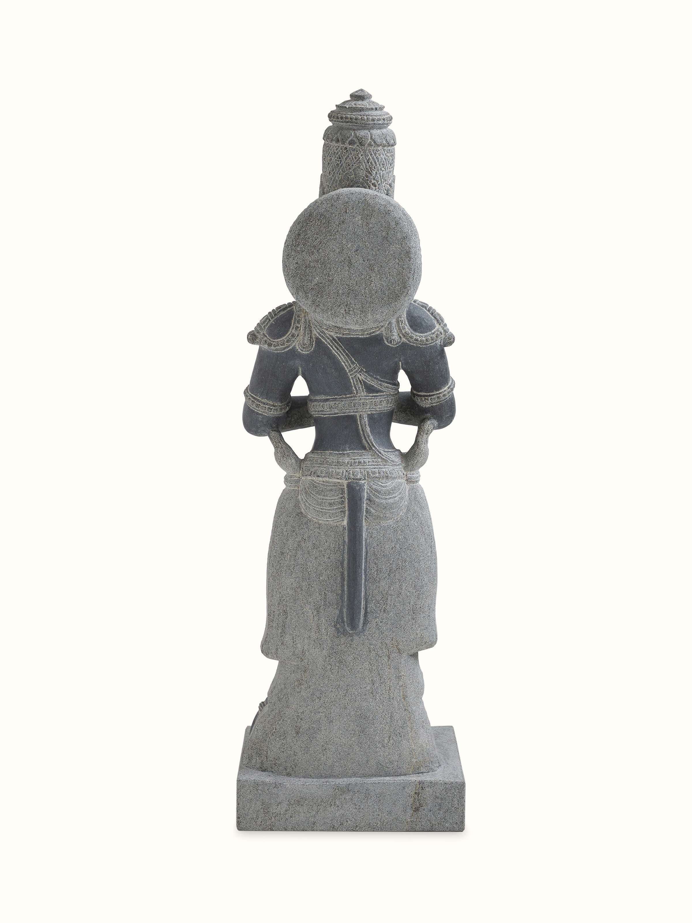 Back view of Hanuman Stone Carving Idol