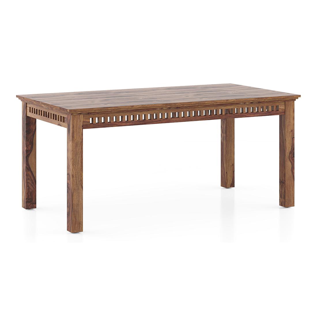 Fidora 6 Seater Dining Table In Teak Finish
