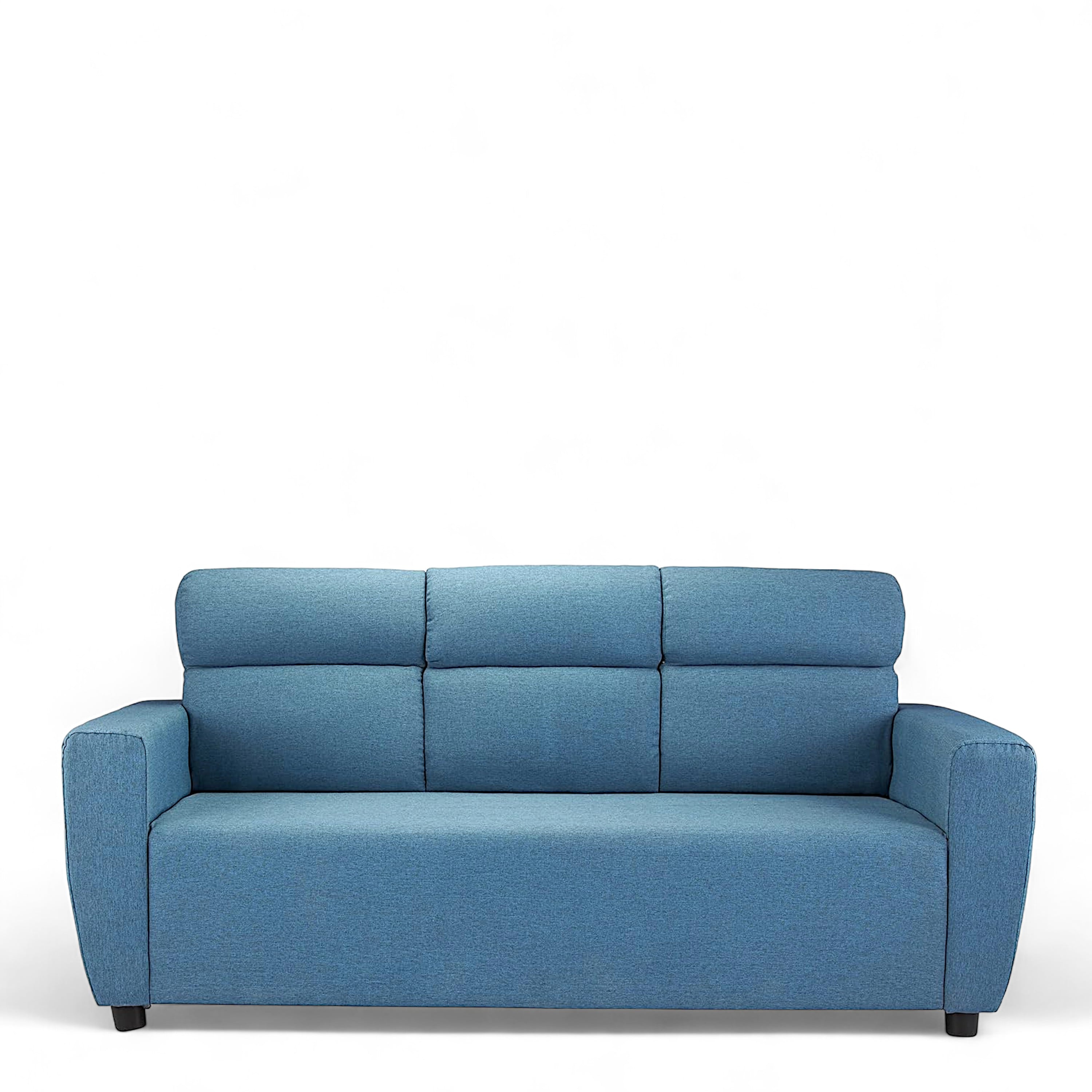 Dayton Pine Wood Contemporary 3+2 Seater Sofa (Teal Blue Fabric)