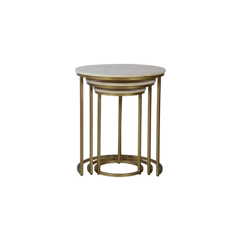 Lorna Metal Side Table in  Gold Finish