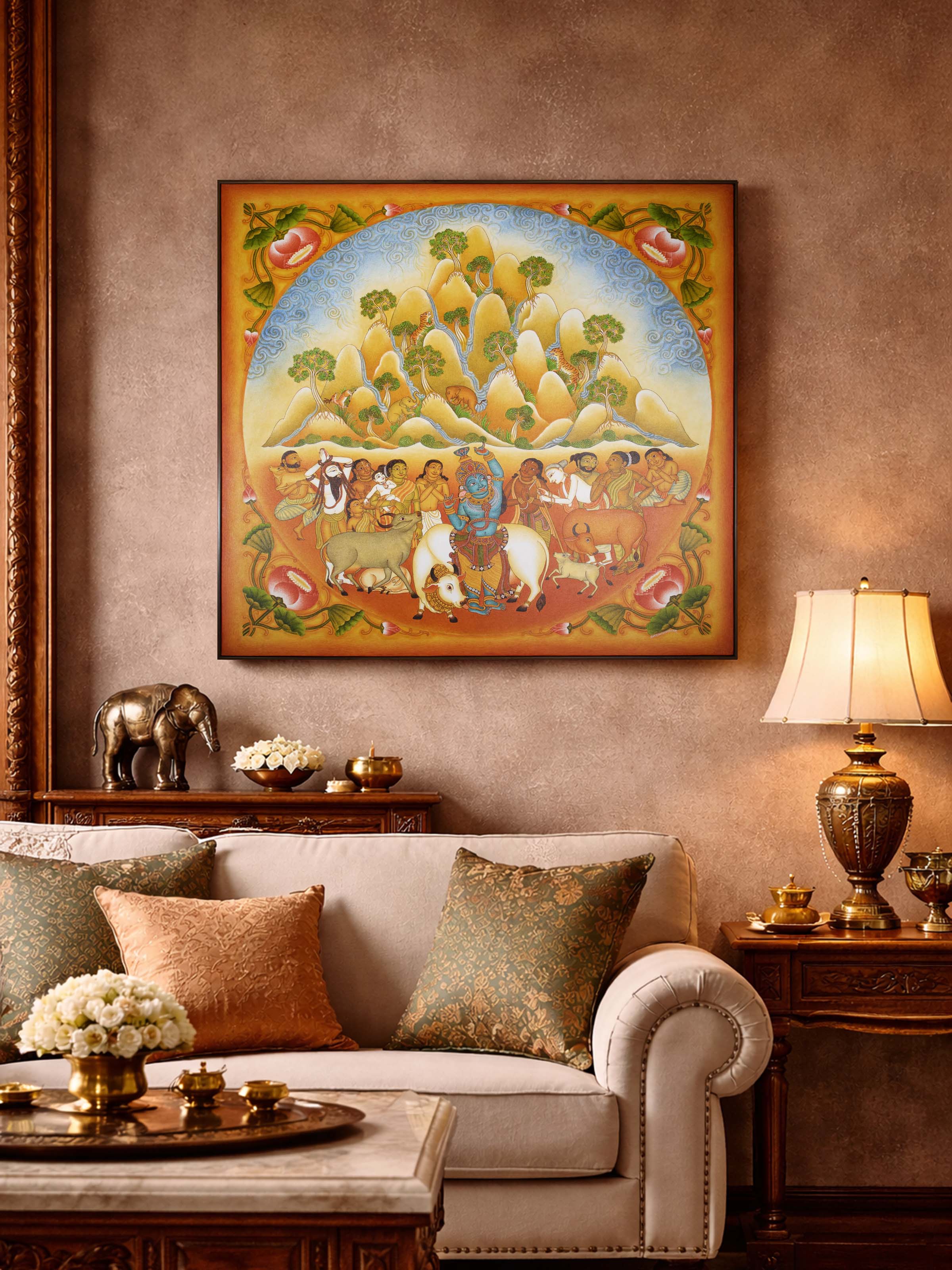 Govardhana Giri Kerala Mural Painting