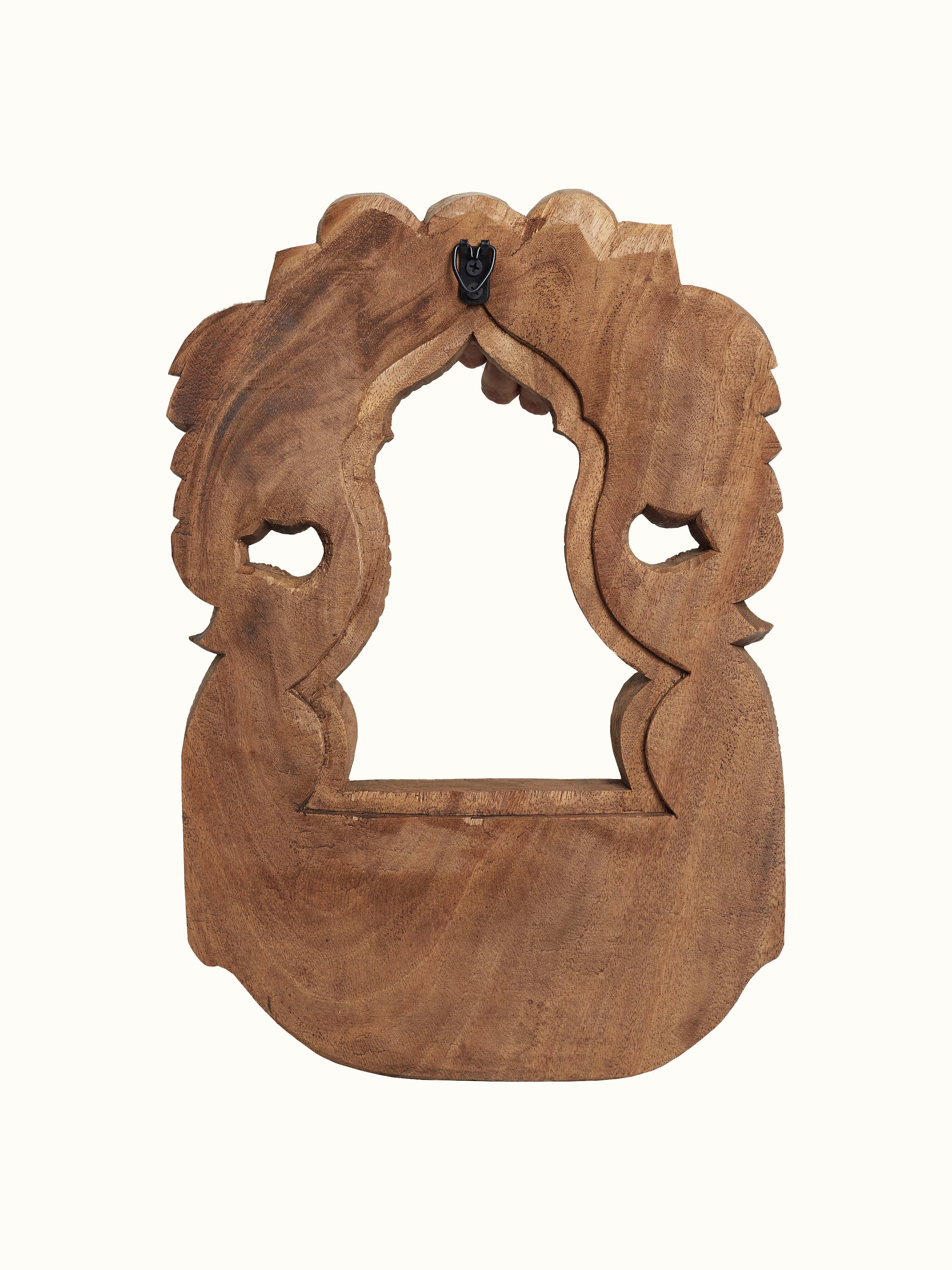 Wood Carved Parrot Mirror Frame