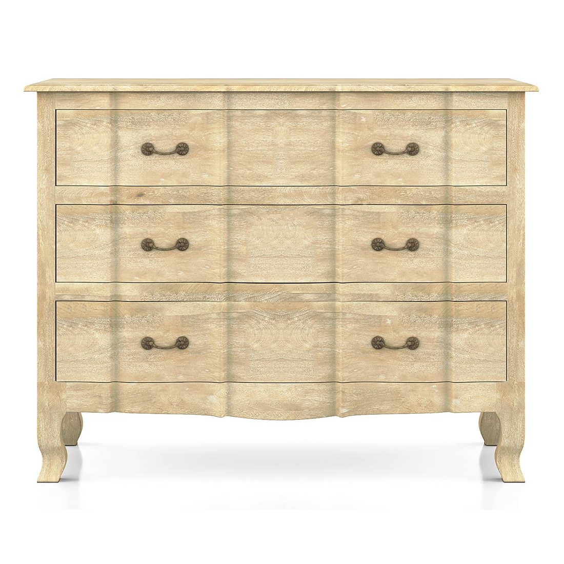 Helena Solid Wood Chest of 3 Drawers in White Finish