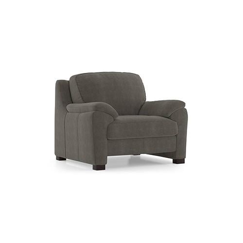 Farina Luxe 1 Seater Fabric Sofa in Ash Grey Velvet Colour