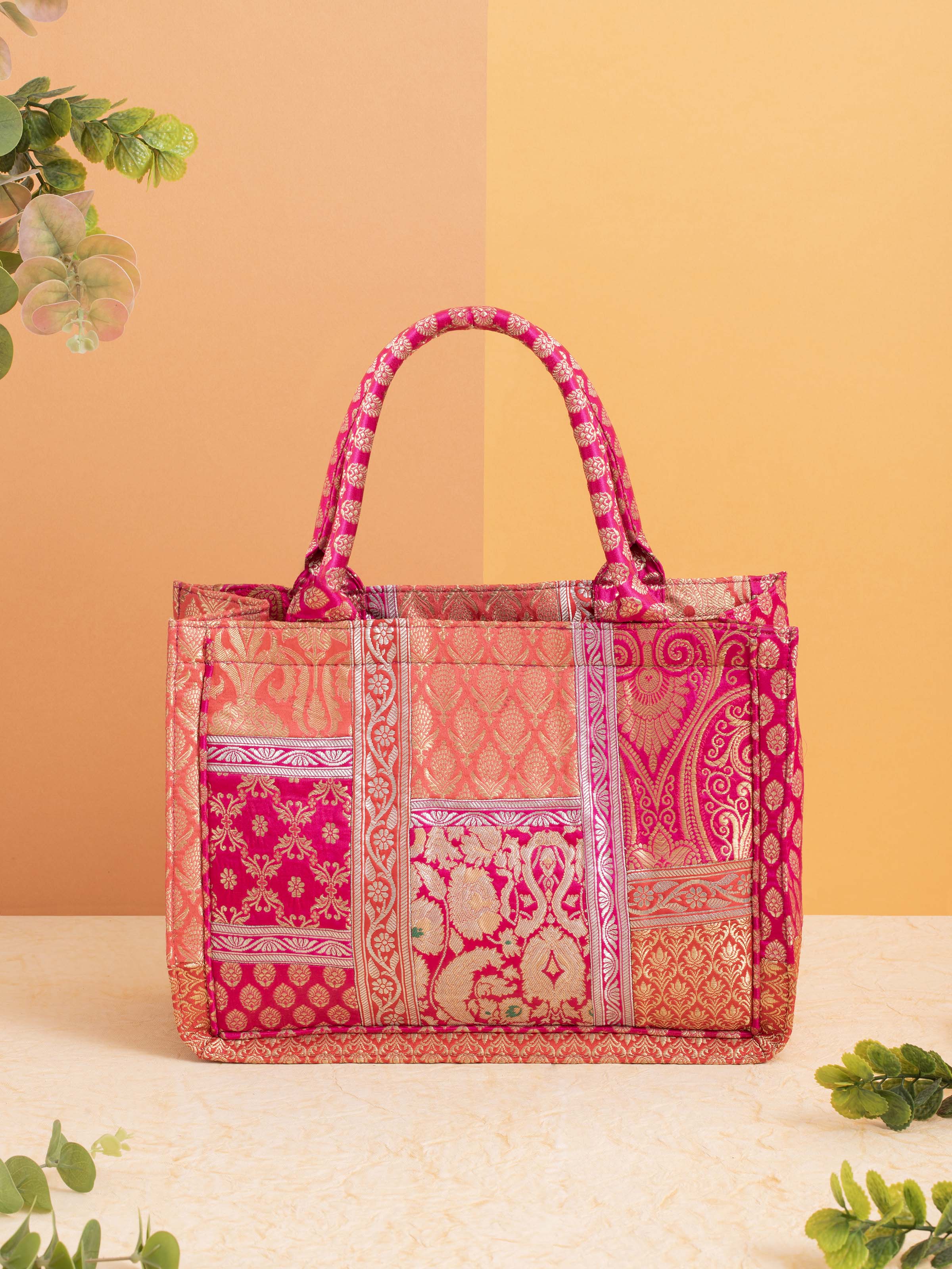 Brocade Patchwork Tote Bag