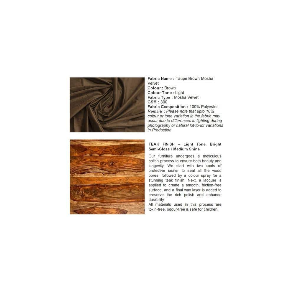 Kingston Sheesham Wood Accent 4 Seater Dining Table Set