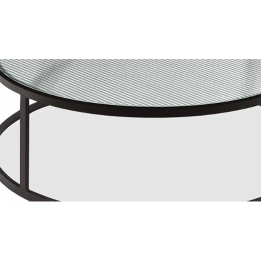 Annis Round Metal Coffee Table In Black Finish