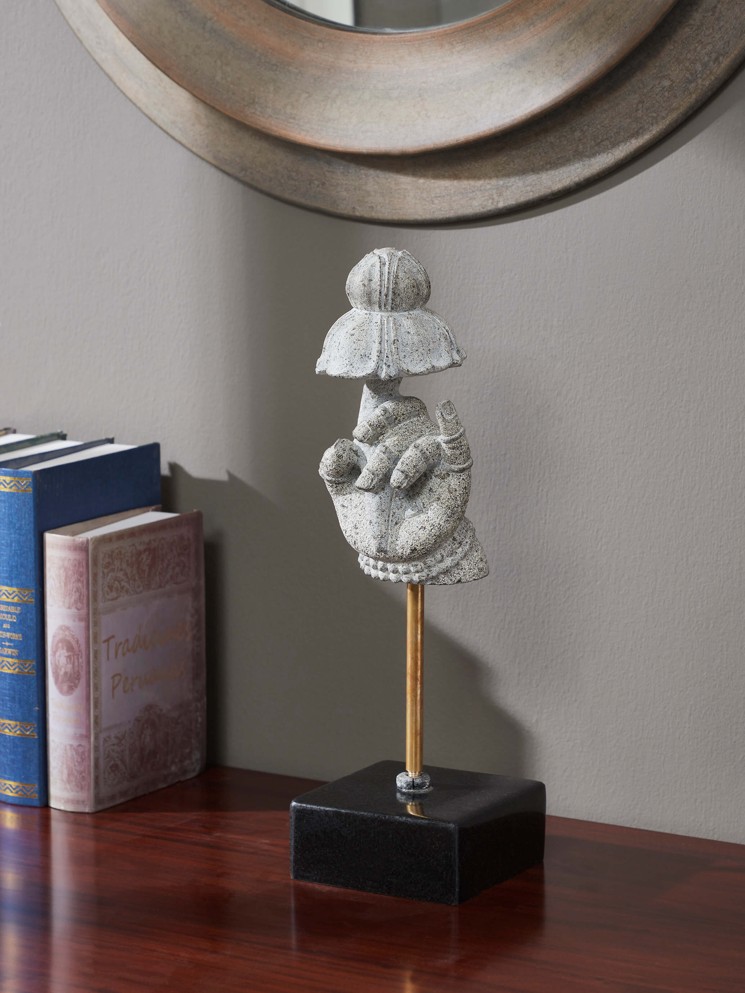 Stone Carved Deity Hand Sculpture