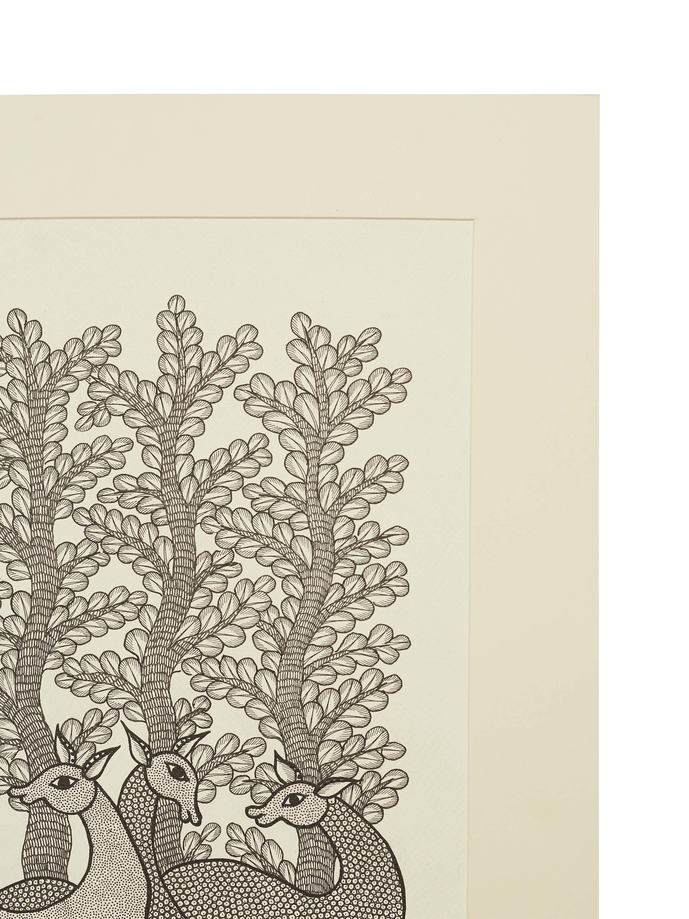 Forest Deer Gond Art