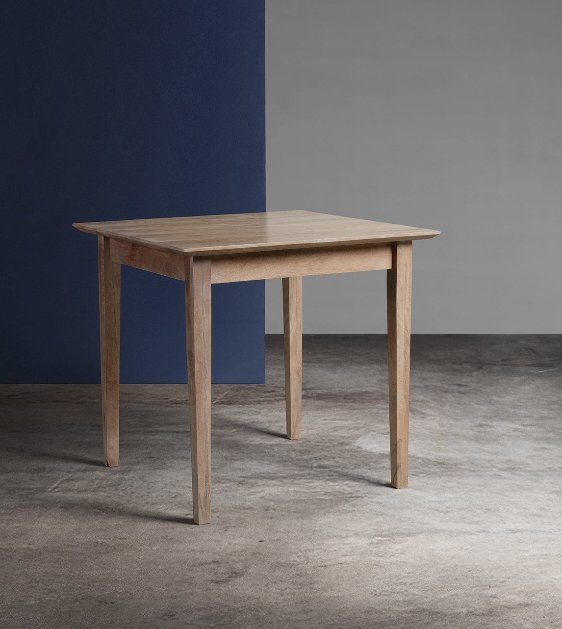 Old Ham Solid Wood 6 Seater Dining Table in Natural Finish
