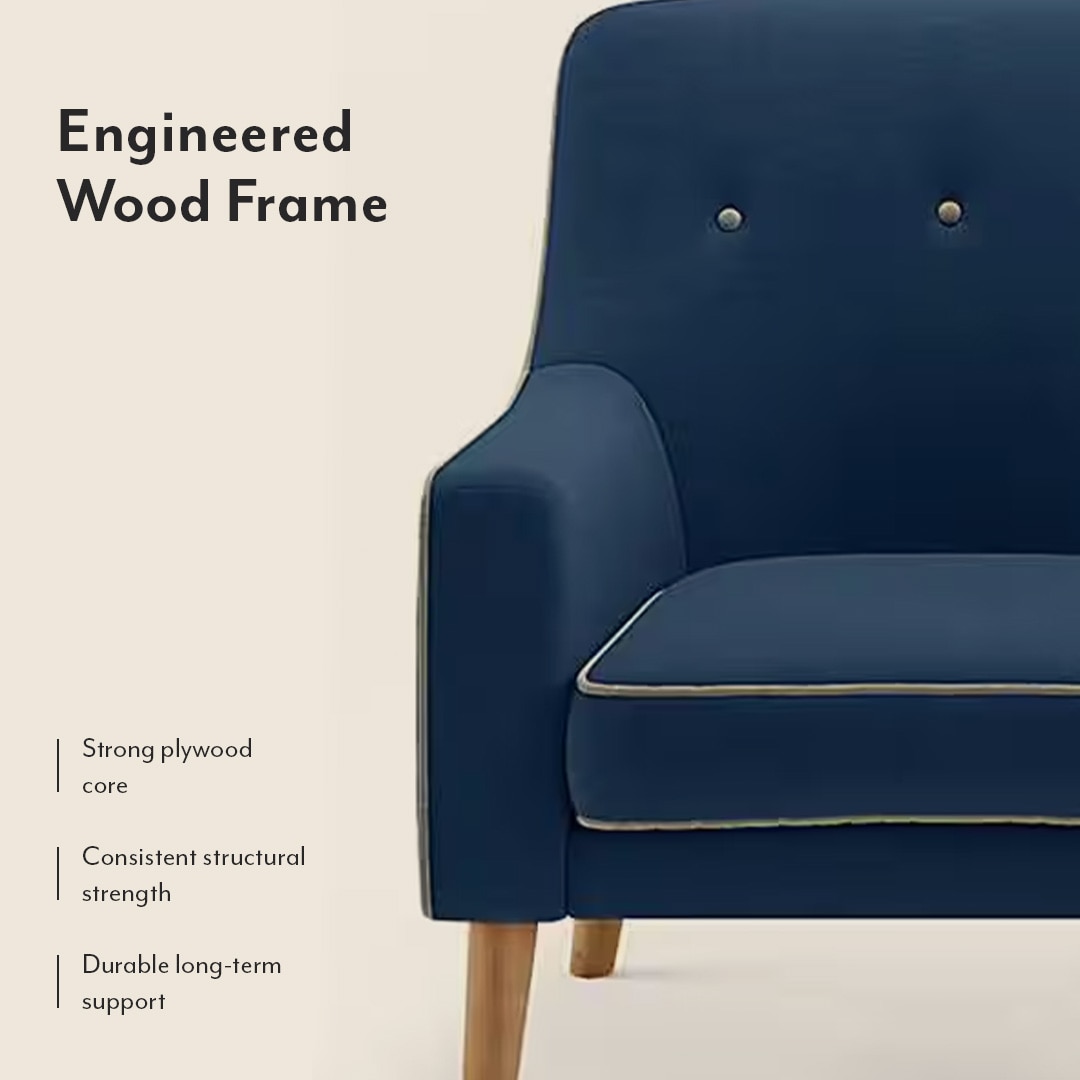 Hagen Lounge Chair in Cobalt Colour