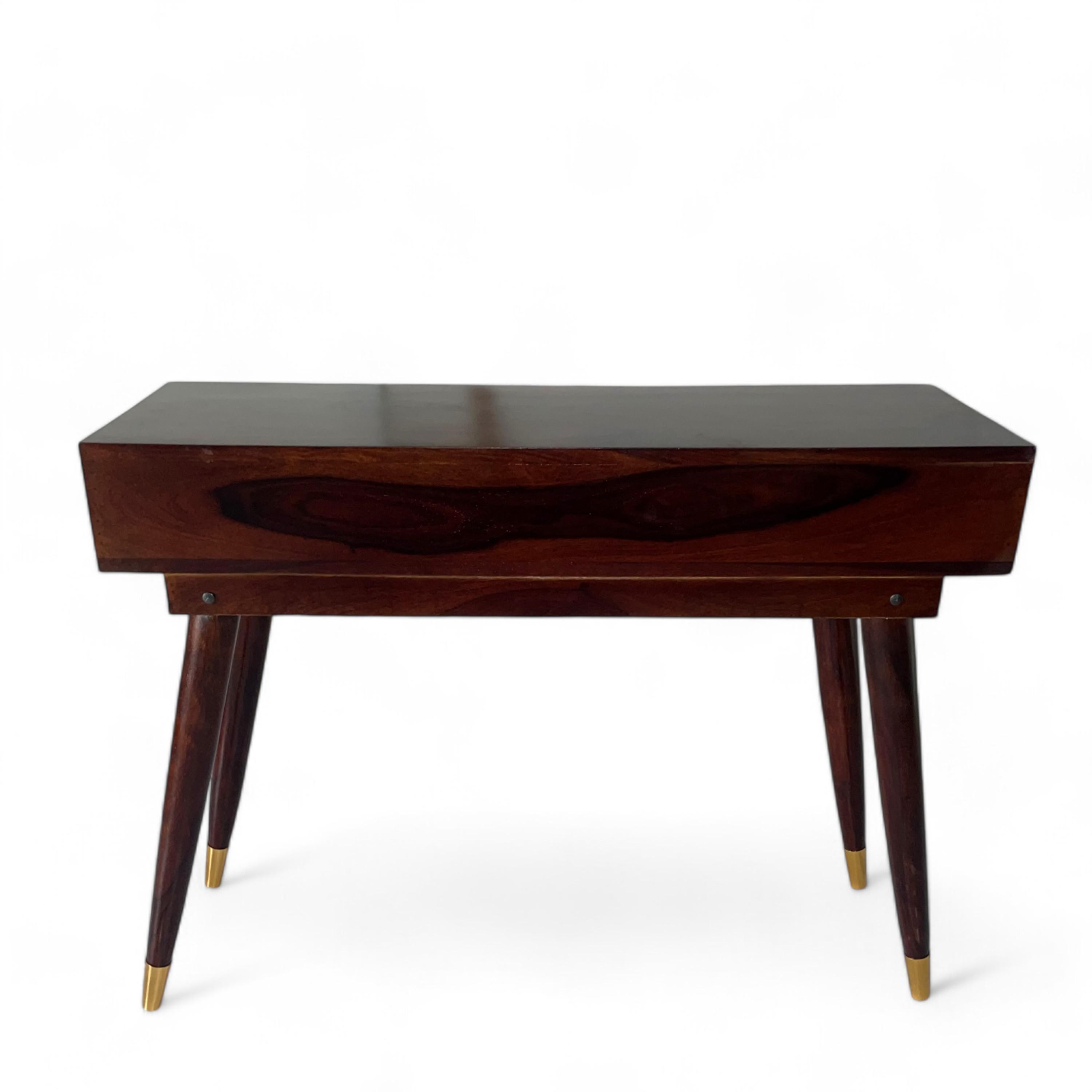 Vintara Sheesham Wood Contemporary Console Table in Dark Walnut finish