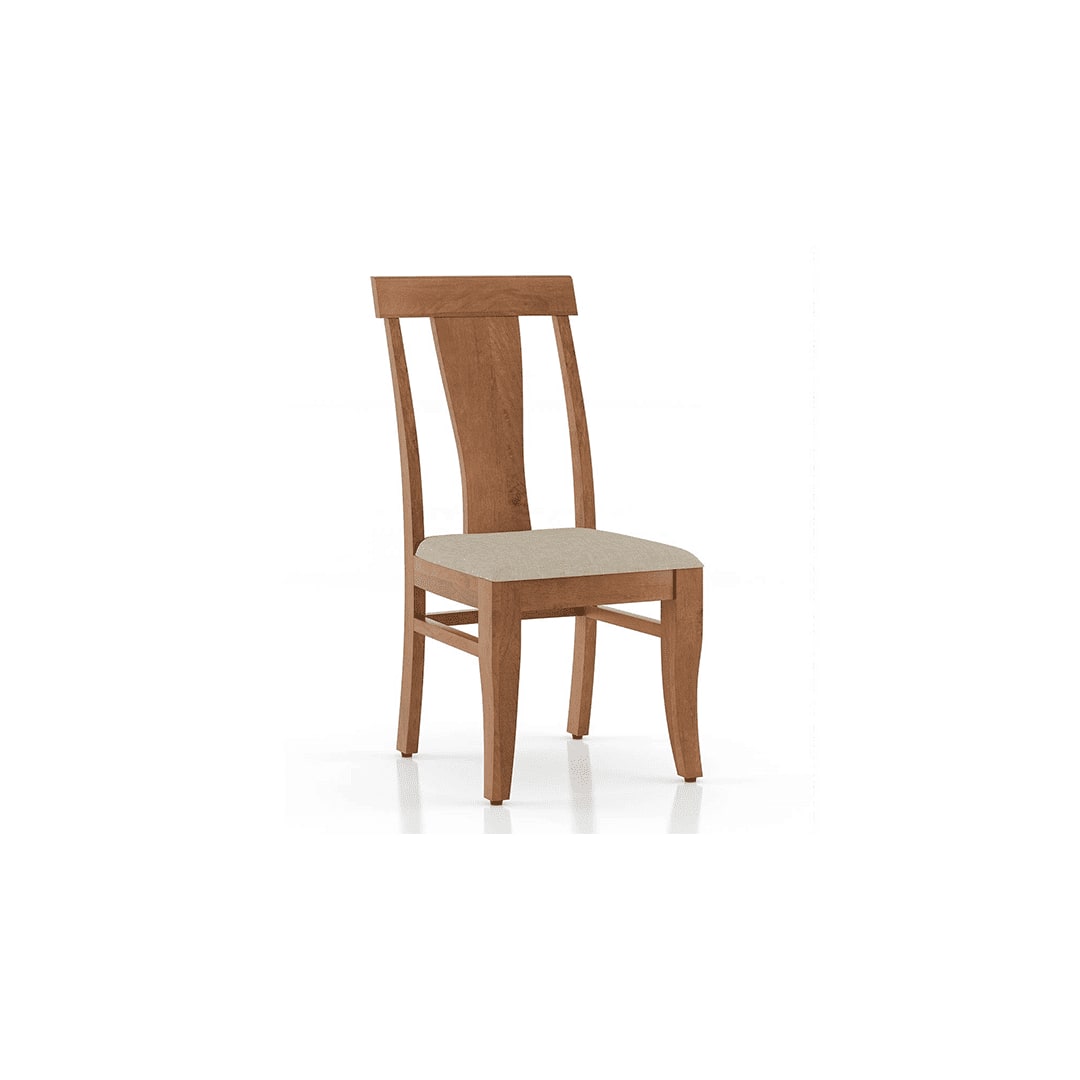 Fabio Dining Chair Set Of 2 In Fabric Macadamia Brown And Finish Amber Walnut