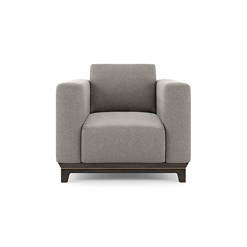 Taarkashi 1 Seater Fabric Sofa (Gainsboro Grey)