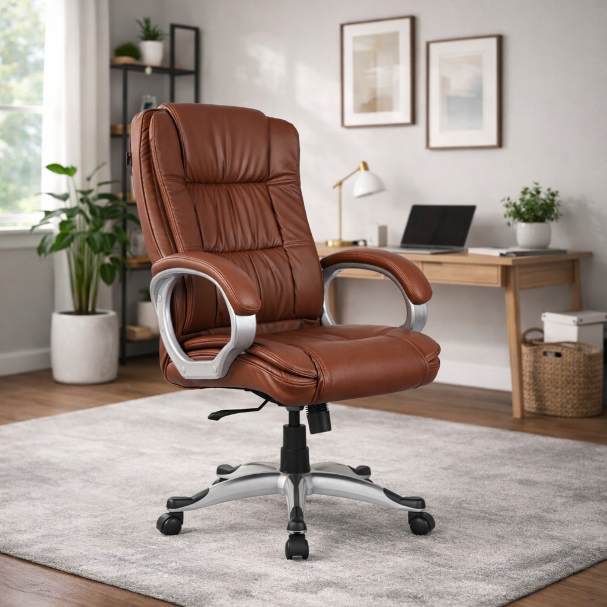 Adiko High Back Executive Chair In Tan - Adiko Systems