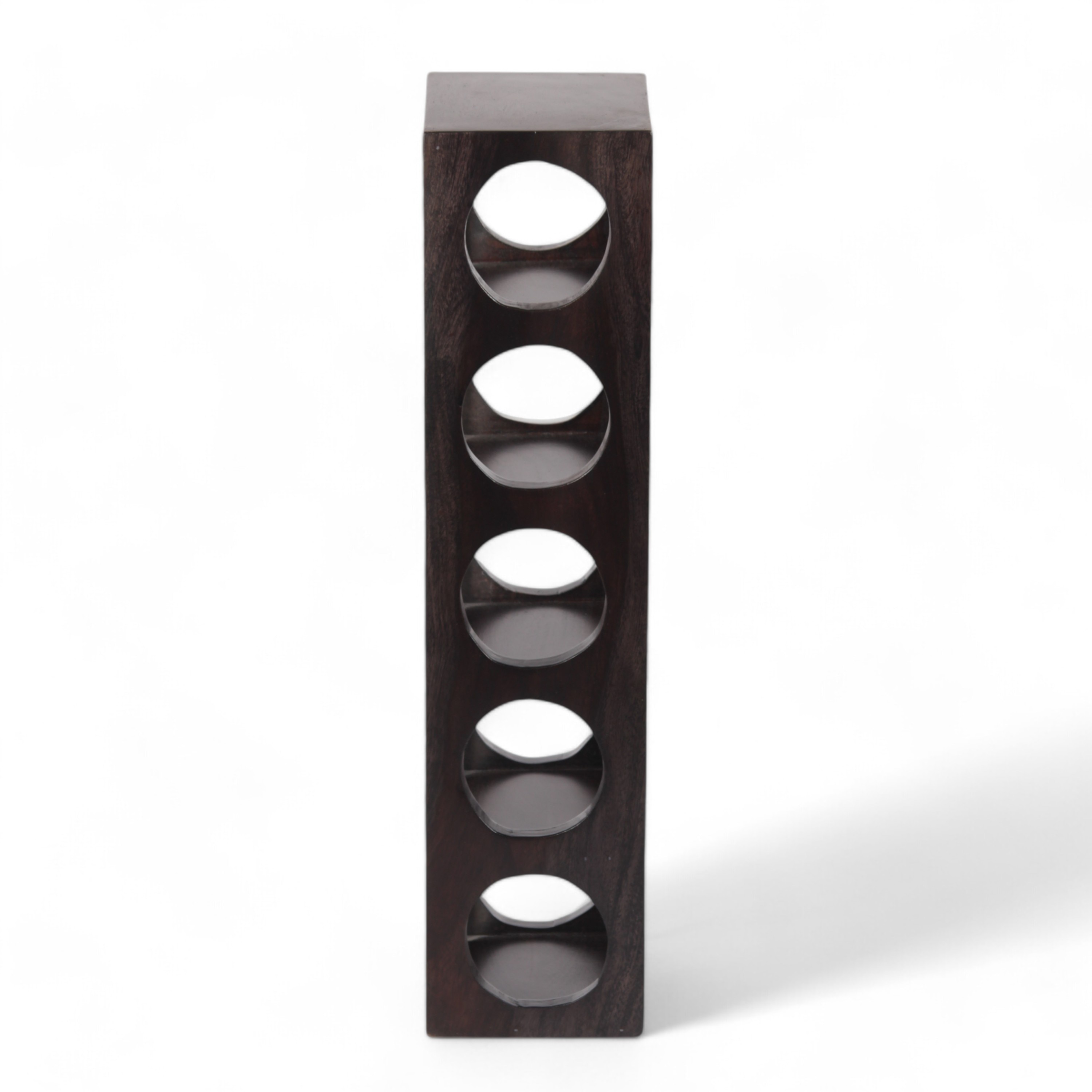 Wembley Sheesham Wood Wine Rack for 5 Bottles in Mahogany Finish