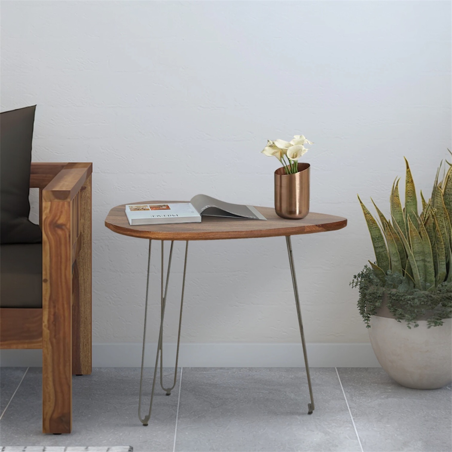 Bero Solid Wood Side Table